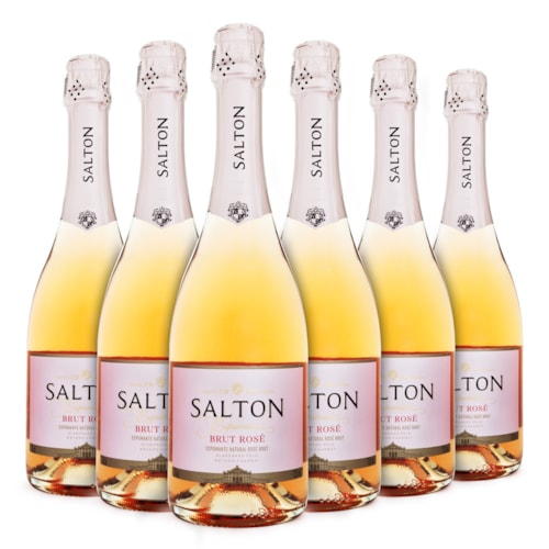 6un Espumante Salton Brut Rosé 750ml - Caixa Fe...