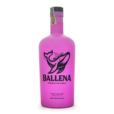 Ballena - Creme de Morango com Tequila - Licor Fino de Leite 750ml