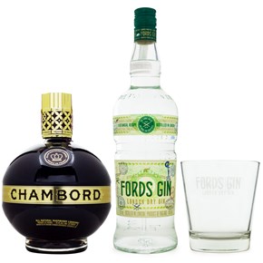 Bramble Cocktail Combo - Fords Gin + Chambord Licor + Copo