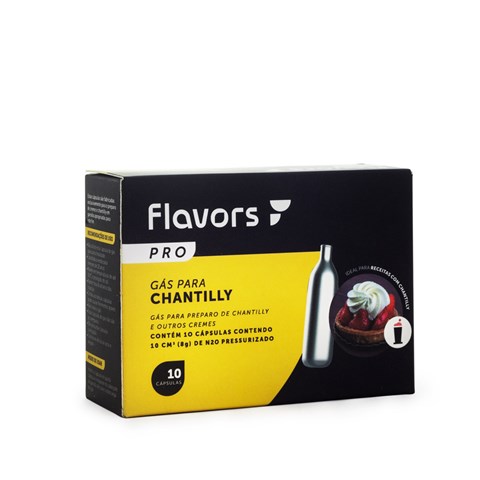 Cápsula de Gás N20 para Chantilly 10un - Flavors