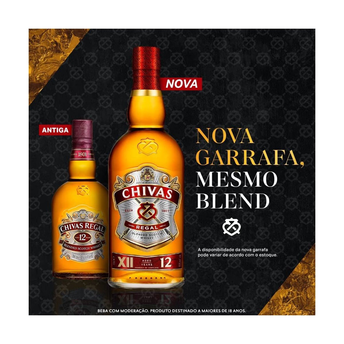 Chivas Regal 12 Anos Blended Scotch Whisky 750ml - Espaço Prime