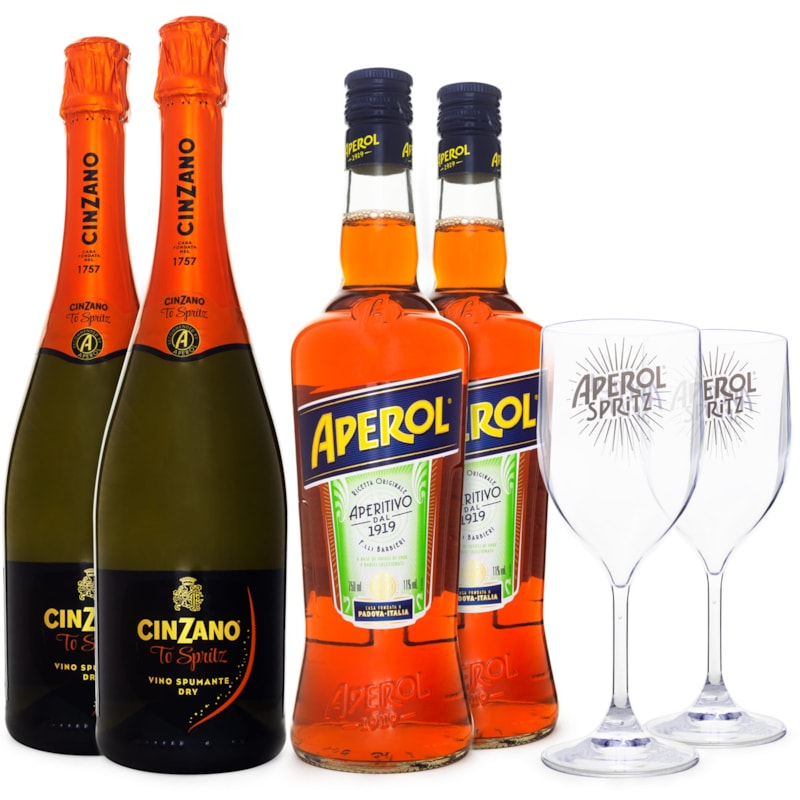 Combo Aperol Spritz - 2 Aperol 750ml + 2 Espumantes Cinzano To-Spritz ...