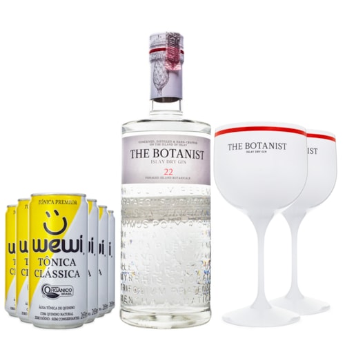Combo Gin The Botanist 700ml + 6 Tônicas Wewi C...