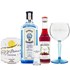 Combo Gin-Tônica Bombay Sapphire 750ml + Xarope Monin Cranberry 250ml + Tônica St. Pierre 270ml + Dosador + Taça de Acrílico