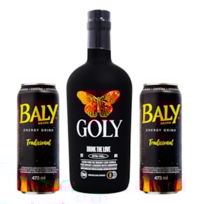 Combo Goly Licor de Whisky com Canela 750ml + 2un Energético Baly Latão 473ml