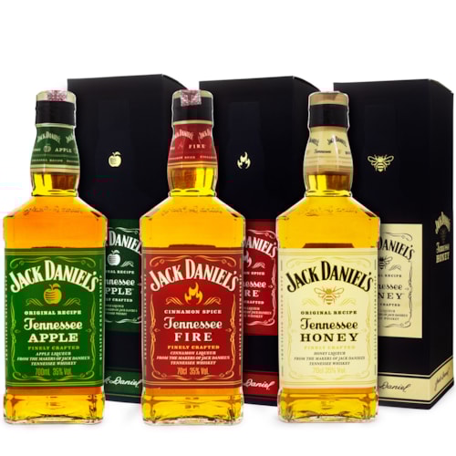 Combo Jack Daniel's Licores 700ml - Fire + Appl...