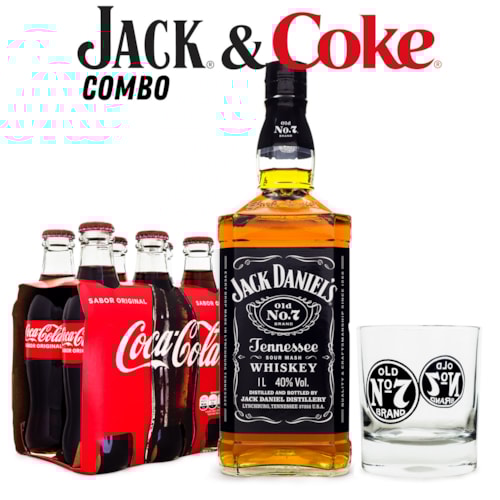 Combo Jack & Coke - 1 Jack Daniel's 1L  + 6 Coc...