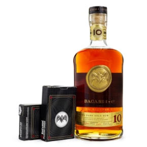 Combo Rum Bacardi Gran Reserva Diez 10 Anos 750ml + Baralho Bacardi