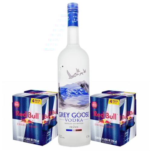 Combo Vodka Grey Goose Magnum 1,5L + 8 Energéti...