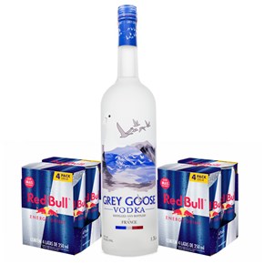 Combo Vodka Grey Goose Magnum 1,5L + 8 Energéticos Red Bull 250ml