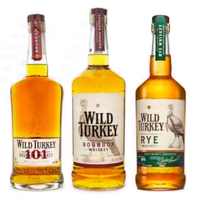Combo Wild Turkey Whiskey - 101 700ml + Bourbon 1L + Rye 700ml
