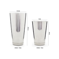 Coqueteleira Boston Aço Inoxidável - 2 pcs