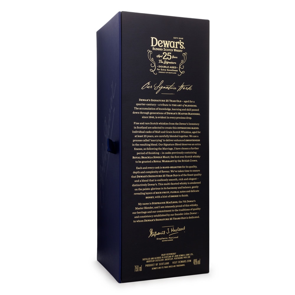 Dewar's 25年 エクスクルーシブリミテッドエディション 750ml Whisky Dewar's 25 Anos 750 ml - Blended Scotch Premium Envelhecido