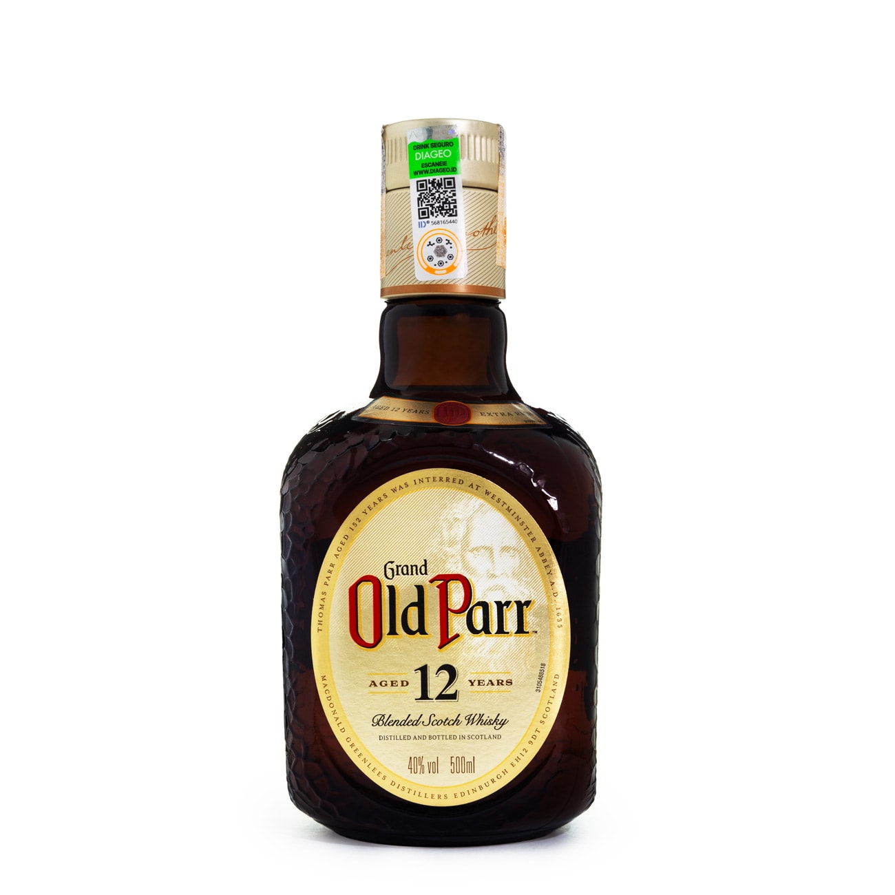 Grand Old Parr 12 Anos Blended Scotch Whisky 500ml - Espaço Prime