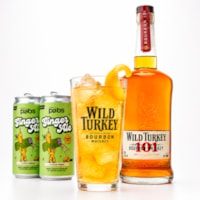 Horse's Neck Cocktail Combo – Wild Turkey 101 Bourbon 700ml + 2 Ginger Ale Pabs 269ml + Copo
