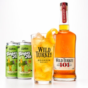 Horse's Neck Cocktail Combo – Wild Turkey 101 Bourbon 700ml + 2 Ginger Ale Pabs 269ml + Copo