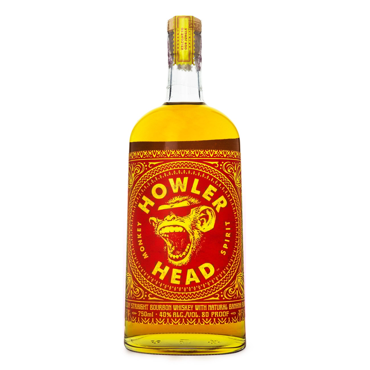 超希少　ハウラーヘッド HOWLER HEAD バナナフレーバーウイスキー Howler Head Bourbon Whiskey e Banana 750ml - Espaço Prime
