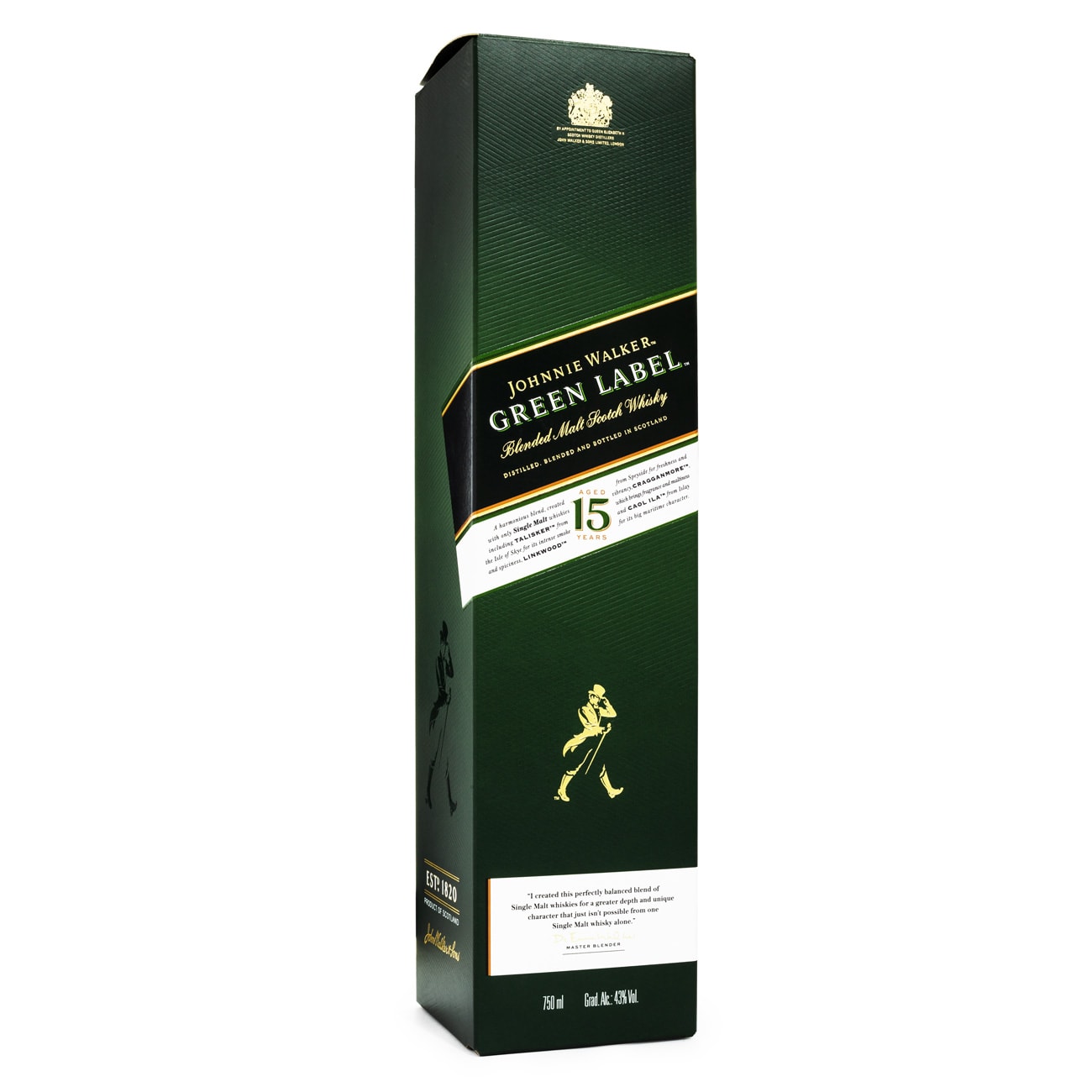 Johnnie Walker Green Label 15 Anos Blended Malt Scotch Whisky