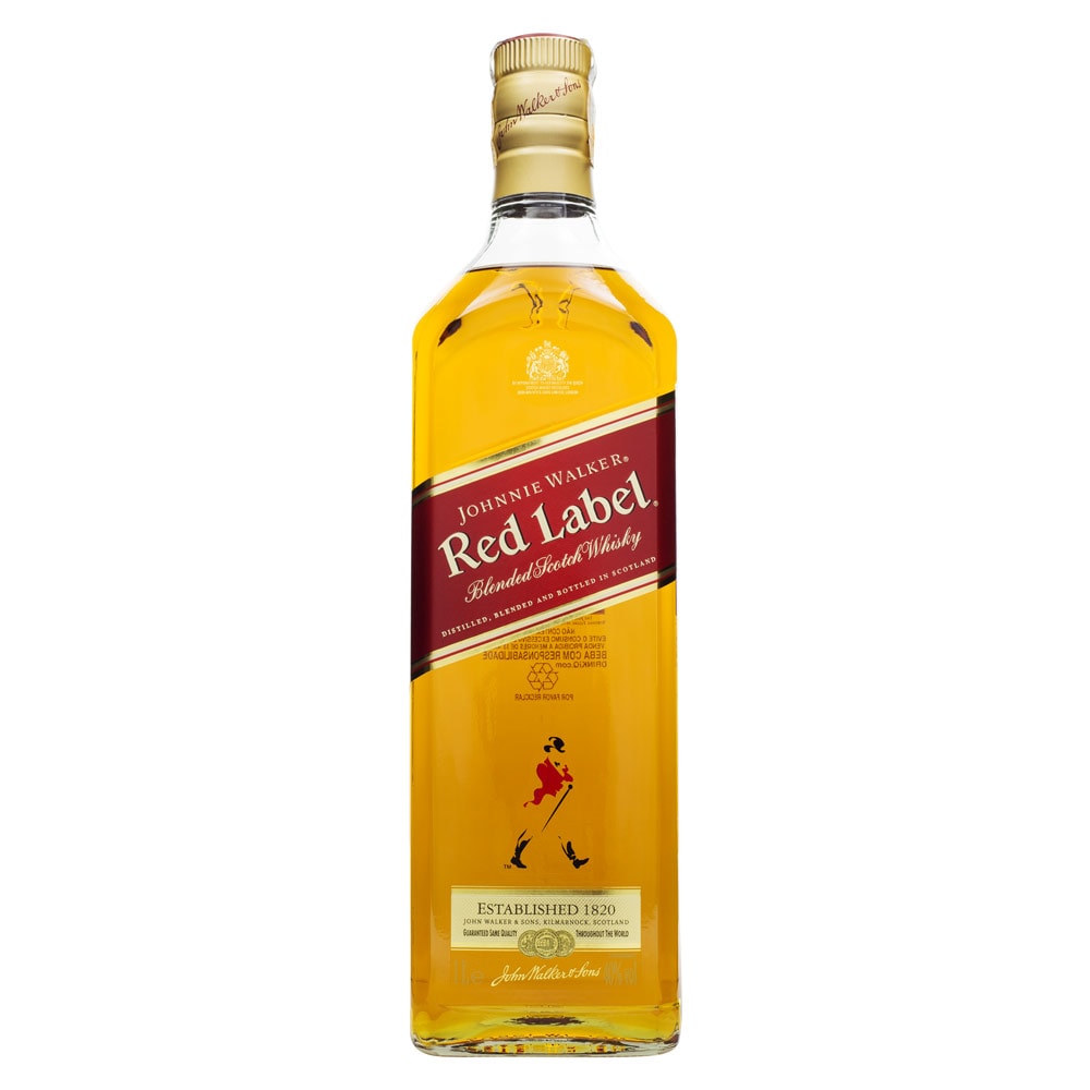 Johnnie Walker Red Label Blended Scotch Whisky 1L - Espaço Prime