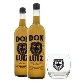 Kit 2un Licor de Doce de Leite Don Luiz 750ml + Copo Urso Don Luiz