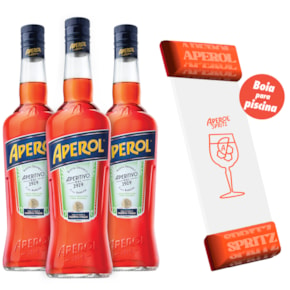 Kit 3 Aperol 750ml + Boia para Piscina Aperol