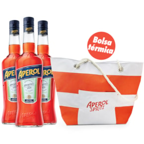 Kit 3 Aperol 750ml + Bolsa Térmica Aperol