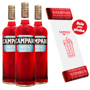 Kit 3 Campari 998ml + Boia para Piscina Campari