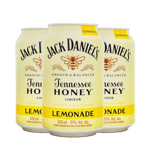 Kit 3un Jack Daniel's Honey Lemonade 330ml