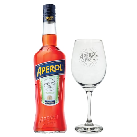 Kit Aperol 750ml + Taça de Vidro