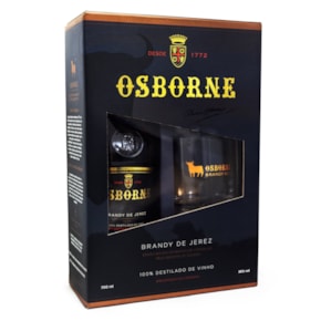 Kit Brandy de Jerez Osborne 700ml + Copo de Vidro