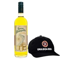 Kit Cachaça Terra Brazilis 750ml + Boné