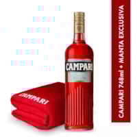 Kit Campari 748ml + Manta Exclusiva