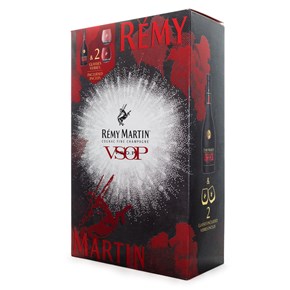 Kit Cognac Remy Martin V.S.O.P. 700ml + 2 Copos Exclusivos