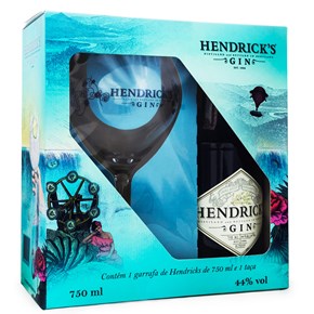 Kit Gin Hendrick's 750ml + Taça de Vidro