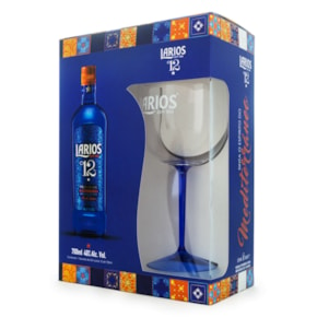 Kit Gin Larios 12 700ml + Taça de Acrílico