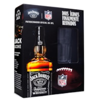 Kit Jack Daniel's 1L + Copo Exclusivo Edição NFL