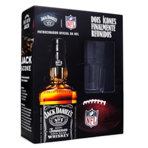 Kit Jack Daniel's 1L + Copo Exclusivo Edição NFL