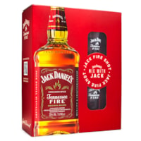Kit Jack Daniel's Fire 1L + 2 Copos Shot
