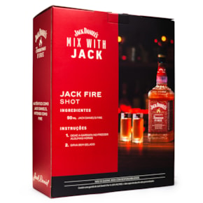 Kit Jack Daniel's Fire 1L + 2 Copos Shot