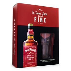 Kit Jack Daniel''s Fire 1L + Copo Exclusivo