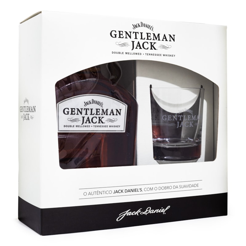 Kit Jack Daniel's Gentleman Jack 1L + Copo de Vidro