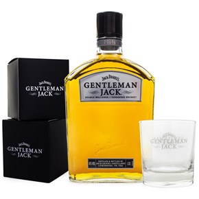 Kit Jack Daniel's Gentleman Jack Whiskey 1L + 2 Copos Exclusivos