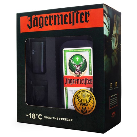 Kit Jagermeister 700ml + 2 Copos Shot Exclusivos