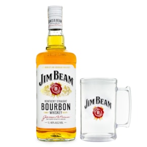 Kit Jim Beam Bourbon Whiskey 1L + Caneca de Acrílico Exclusiva