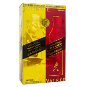 Kit Johnnie Walker Black Label 750ml + Red Label 750ml