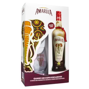 Kit Licor Amarula Ethiopian Coffee 750ml + Copo de Vidro