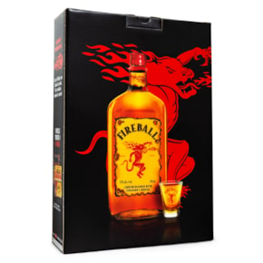 KIt Licor Fireball 750ml + 2 Copos Shot