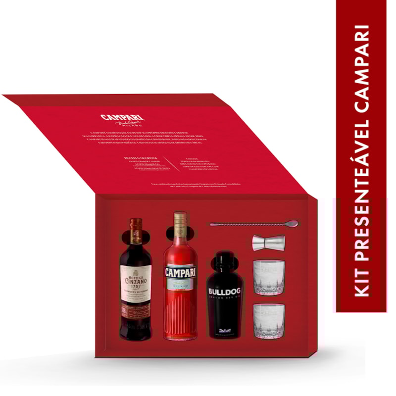 Kit Negroni Perfeito - Bulldog Gin + Vermouth 1757 + Campari + Brindes