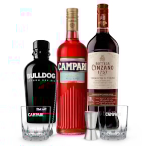 Kit Negroni Perfeito - Bulldog Gin + Vermouth 1757 + Campari + Brindes