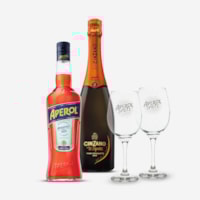 Kit Presenteável Aperol Spritz - Pack + Espumante + Taças